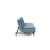 Dublexo Deluxe Fabric Sofa Bed w/Dark Wood Styletto Legs
