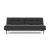 Dublexo Deluxe Fabric Sofa Bed w/Dark Wood Styletto Legs