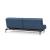 Dublexo Deluxe Fabric Sofa Bed w/Dark Wood Styletto Legs