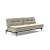 Dublexo Deluxe Fabric Sofa Bed w/Dark Wood Styletto Legs