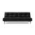 Dublexo Deluxe Fabric Sofa Bed w/Dark Wood Styletto Legs