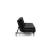 Dublexo Deluxe Fabric Sofa Bed w/Dark Wood Styletto Legs