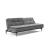 Dublexo Deluxe Fabric Sofa Bed w/Dark Wood Styletto Legs