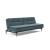Dublexo Deluxe Fabric Sofa Bed w/Dark Wood Styletto Legs