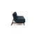 Dublexo Eik Fabric Sofa Bed w/Smoked Oak Legs
