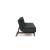 Dublexo Eik Fabric Sofa Bed w/Smoked Oak Legs