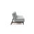 Dublexo Eik Fabric Sofa Bed w/Smoked Oak Legs