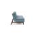 Dublexo Eik Fabric Sofa Bed w/Smoked Oak Legs