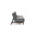 Dublexo Eik Fabric Sofa Bed w/Smoked Oak Legs
