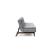 Dublexo Eik Fabric Sofa Bed w/Smoked Oak Legs