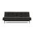 Dublexo Eik Fabric Sofa Bed w/Smoked Oak Legs