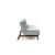 Dublexo Eik Fabric Sofa Bed w/Smoked Oak Legs