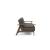 Dublexo Frej Fabric Sofa Bed w/Smoked Oak Arms & Legs