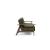 Dublexo Frej Fabric Sofa Bed w/Smoked Oak Arms & Legs