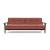 Dublexo Frej Fabric Sofa Bed w/Smoked Oak Arms & Legs