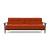 Dublexo Frej Fabric Sofa Bed w/Smoked Oak Arms & Legs
