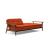 Dublexo Frej Fabric Sofa Bed w/Smoked Oak Arms & Legs