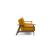 Dublexo Frej Fabric Sofa Bed w/Smoked Oak Arms & Legs