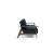 Dublexo Frej Fabric Sofa Bed w/Smoked Oak Arms & Legs