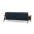 Dublexo Frej Fabric Sofa Bed w/Smoked Oak Arms & Legs
