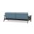 Dublexo Frej Fabric Sofa Bed w/Smoked Oak Arms & Legs