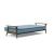 Dublexo Frej Fabric Sofa Bed w/Smoked Oak Arms & Legs