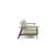 Dublexo Frej Fabric Sofa Bed w/Smoked Oak Arms & Legs