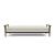 Dublexo Frej Fabric Sofa Bed w/Smoked Oak Arms & Legs