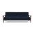 Dublexo Frej Fabric Sofa Bed w/Smoked Oak Arms & Legs