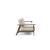 Dublexo Frej Fabric Sofa Bed w/Smoked Oak Arms & Legs