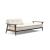 Dublexo Frej Fabric Sofa Bed w/Smoked Oak Arms & Legs