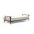 Dublexo Frej Fabric Sofa Bed w/Smoked Oak Arms & Legs