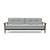Dublexo Frej Fabric Sofa Bed w/Smoked Oak Arms & Legs
