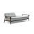 Dublexo Frej Fabric Sofa Bed w/Smoked Oak Arms & Legs