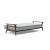 Dublexo Frej Fabric Sofa Bed w/Smoked Oak Arms & Legs