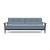 Dublexo Frej Fabric Sofa Bed w/Smoked Oak Arms & Legs
