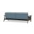 Dublexo Frej Fabric Sofa Bed w/Smoked Oak Arms & Legs