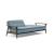 Dublexo Frej Fabric Sofa Bed w/Smoked Oak Arms & Legs