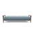 Dublexo Frej Fabric Sofa Bed w/Smoked Oak Arms & Legs