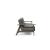 Dublexo Frej Fabric Sofa Bed w/Smoked Oak Arms & Legs