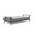 Dublexo Frej Fabric Sofa Bed w/Smoked Oak Arms & Legs