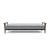 Dublexo Frej Fabric Sofa Bed w/Smoked Oak Arms & Legs