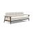 Dublexo Frej Fabric Sofa Bed w/Smoked Oak Arms & Legs