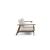 Dublexo Frej Fabric Sofa Bed w/Smoked Oak Arms & Legs