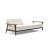 Dublexo Frej Fabric Sofa Bed w/Smoked Oak Arms & Legs