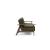Dublexo Frej Fabric Sofa Bed w/Smoked Oak Arms & Legs