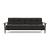 Dublexo Frej Fabric Sofa Bed w/Smoked Oak Arms & Legs