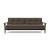 Dublexo Frej Fabric Sofa Bed w/Smoked Oak Arms & Legs