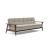 Dublexo Frej Fabric Sofa Bed w/Smoked Oak Arms & Legs