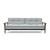 Dublexo Frej Fabric Sofa Bed w/Smoked Oak Arms & Legs